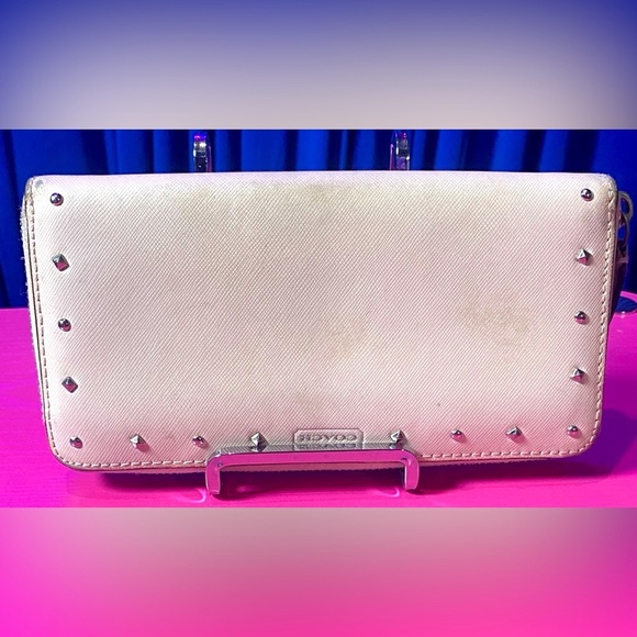 COACH Long Wallet w/Silver Studded Rivets, EUC - Picture 1 of 7